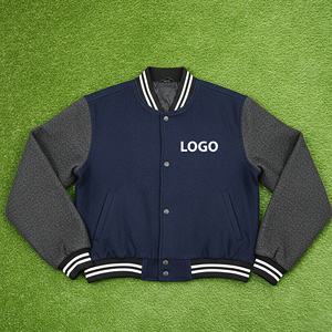 Vestes bomber pour hommes en gros, vente chaude OEM, personnalisées, hiver, vintage, avec patchs en chenille, logo, imperméables, 2026 - Product Image 1