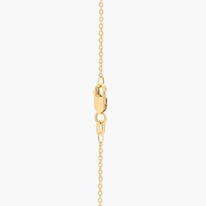 East-West Bezel Solitaire Pendant <b>Necklace</b> With 1.5 CTW Pear Shaped Lab-Grown Diamond in Yellow Gold - Product Image 3
