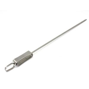 Brochetas clásicas de acero inoxidable para cocinar kebab tradicional con diseño de varilla plana, fácil manejo, para parrilla al aire libre. - Product Image 4