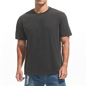 Camisetas negras puras de 250g para hombre, camisetas de verano 100% algodón jersey, camisetas nuevas de manga corta para hombre, camisetas estilo streetwear. - Product Image 5