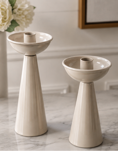 Elegante Juego de Portavelas Cónicos de Metal Blanco, Candelabros Decorativos para Mesa, Centro de Mesa Moderno para Decoración del Hogar - Product Image 3