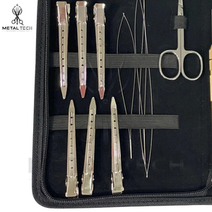 Juego de Herramientas de Aplicación de Extensiones de Cabello de Calidad Profesional OEM ODM, Tijeras Doradas, Pinzas de Acero, Aguja para Remover Extensiones, Juego de Clips - Product Image 4
