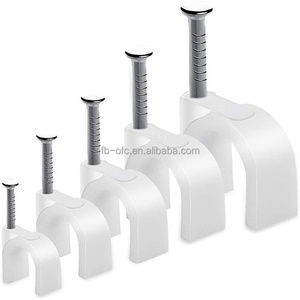 Accesorios de cableado eléctrico de acero y plástico de alta calidad, Clips para cables de pared, grapas para cables, clavos comunes, muestras gratis - Product Image 4