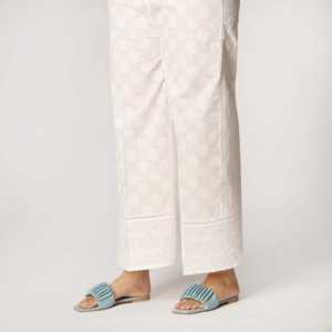 Pantalón Recto Mujer Blanco Cambric Puff Impreso PS3539 Talla XS - Product Image 2