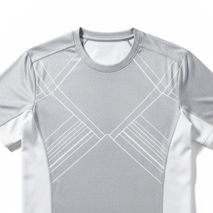Camiseta Deportiva con Cuello en V y Logotipo Personalizado, Malla de Poliéster Transpirable, para Gimnasio y Entrenamiento, Pedido al por Mayor, Precio Económico, Suministro de Ropa Deportiva - Product Image 5