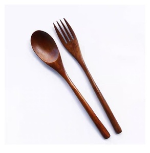 Juego de Servidores de Ensalada de Madera Natural para Comer y Cocinar, Ecológico, Apto para Lavavajillas, Diseño Duradero con Mango Largo, Utensilios de Cocina para Uso Diario - Product Image 2