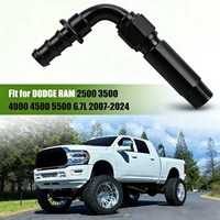 Connecteur de tuyau de chauffage supérieur, raccord Push-Lock 10AN à 1/2NPT pour Dodge Ram 6.7L Cummins 2007.5+