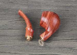 Pipe à fumer en bois, type courbé, pipe à tabac traditionnelle, finition laquée, bois rouge, écologique, durable, pour les voyages - Product Image 4