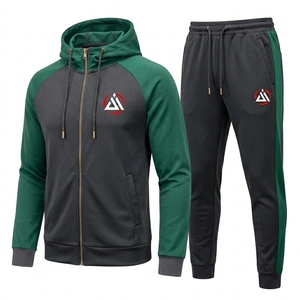 Conjunto Deportivo Profesional OEM ODM para Hombre, Sudadera con Capucha y Pantalones Jogger, Traje Deportivo con Cierre Completo para Clubes, Equipos y Venta al por Menor - Product Image 1