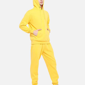 Vêtements de sport pour hommes sur mesure en gros, vêtements de jogging, sweat-shirt décontracté respirant jaune, fabriqué au Pakistan - Product Image 5