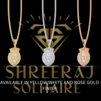 Pendentif Lion Hip Hop en Argent 925 Plaqué Or avec Moissanite, Entièrement Sertie de Pierres VVS, Personnalisable, Unisexe, Certifié par une Tierce Partie