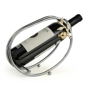 Porte-vin en métal contemporain, support à bouteille sculptural minimaliste - Product Image 4
