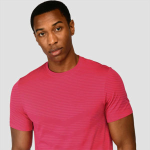 Camiseta Deportiva de Manga Corta para Hombre, Ajustada, Transpirable, de Algodón y Bambú, para Gimnasio, Entrenamiento Atlético, Cuello Redondo, 220g - Product Image 3