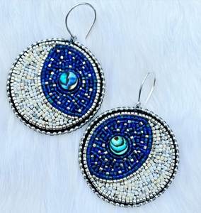 Premium Quality Handmade Embroidered Beaded <b>Earrings</b> for <b>Girls</b> Women and Fashion Lovers Worldwide - Product Image 6