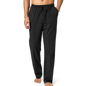 Summer Lightweight Yoga Beach Casual Men Cotton Polyester Elastic Waist Mid Custom Straight Joggers <b>Pants</b> MADE BY HS 2027 - Product Image 3