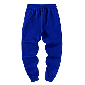 Pantalon de survêtement pour homme en coton 100% noir, taille élastique, décontracté, avec poches latérales - Product Image 3