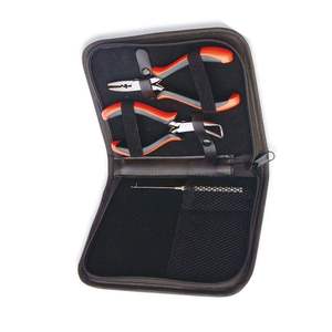 Customized Color 4 Pcs Kit Hair Extension Rings <b>Beads</b> Remover Manual Stainless Steel <b>Plastic</b> Pliers with Case By Grip Surgical - Product Image 3