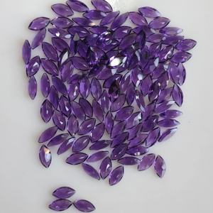 Ametyste naturelle africaine 7x3.5MM taille marquise, qualité supérieure, violet foncé, pierre précieuse en vrac pour la fabrication de bijoux - Product Image 2