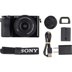 Appareil photo hybride A6100 pour vlog avec objectif 16-50mm F/3.5-5.6 II, double écran, carte SD, pas cher - Product Image 3