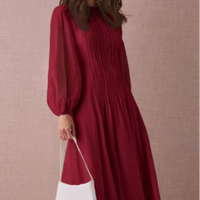 Robe ample à manches longues rouge YKD119, vêtements musulmans islamiques haut de gamme, hijabs, style décontracté, garde-robe quotidienne