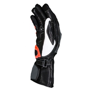 Guantes de Motocicleta de Cuero con Protección Rígida en los Nudillos, Estilo Guanteleta Completa, para Motociclismo y Carreras - Product Image 3