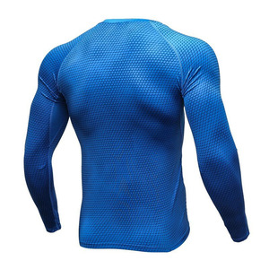 Custom Made Men's Breathable Quick Dry High Quality Spandex/Polyester 160g Rash Guard <b>Long</b> <b>Sleeves</b> MMA BJJ Compression Shirt - Product Image 2