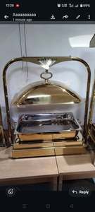 Plat de service professionnel en acier inoxydable de qualité supérieure, design royal, durable et écoresponsable, pour buffets, traiteurs et mariages - Product Image 5