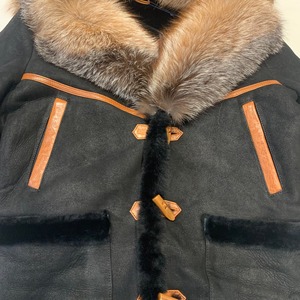 Premium Leather <b>Shearling</b> <b>Jacket</b> for <b>Men</b> Genuine Fur Winter Aviator Coat Stylish Durable Warm Outerwear Fashion - Product Image 6