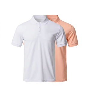Camisa Personalizada para Hombre, Estilo Vintage, con Botones Frontales, de Secado Rápido, Transpirable, para Golf, Manga Corta, 100% Algodón Tejido, Color Durazno - Product Image 1