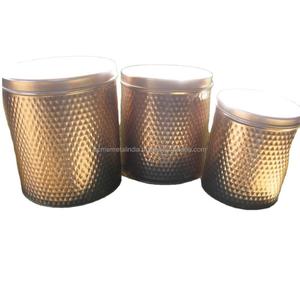 Vegetable <b>Storage</b> Container in Hammered Copper with Stylish Pot Shape Perfect for Food and Water Display Rack Organizer - Product Image 5