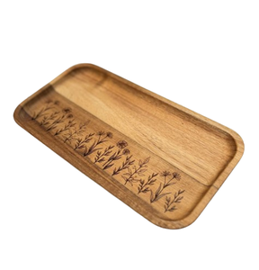 Plateau de service en bois de manguier, plats et assiettes de forme personnalisée, pour hôtels, restaurants, décoration de table, desserts, collations, apéritifs - Product Image 1