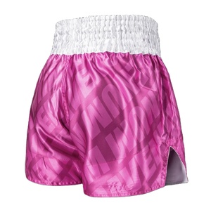 Shorts de Boxeo y Muay Thai al por Mayor, Compresión, Logotipo Personalizado, Acabado Satinado Brillante, Cordón Ajustable, Secado Rápido, Tela 100% Poliéster, Corte Alto - Product Image 2