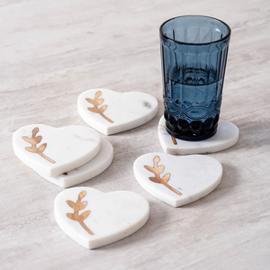 Modern Marble <b>Table</b> Coasters Eco-Friendly Durable Washable Natural Stone Set for Dining and Kitchen Use - Product Image 5