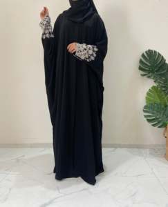 Wholesale Modest Dubai Beaded Sequined Long Sleeve <b>Abaya</b> Muslim Traditional Handmade <b>Wedding</b> Women Breathable Winter Summer - Product Image 3