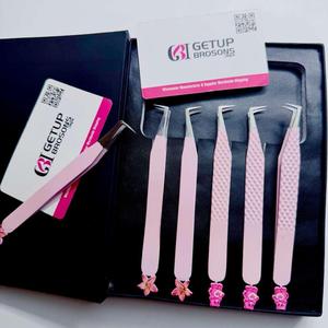 GETUP BROSONS IMPEX ที่คีบขนตาสีชมพู 90/ไอโซเลชั่น/บูท แหนบคีบขนตา สแตนเลสสตีล ปลายเรียบ ป้องกันไฟฟ้าสถิตย์ ป้องกันแม่เหล็ก - Product Image 6