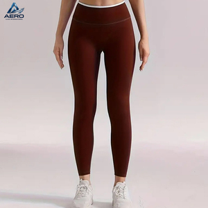 Conjunto Deportivo para Mujer, Top Deportivo Marrón y Leggings de Cintura Alta, Ropa Deportiva sin Costuras para Gimnasio y Entrenamiento, Venta al Por Mayor - Product Image 5