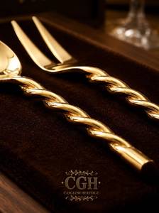 Hot Sale Metal Kitchen Utensil Set <b>Gold</b> Plated <b>Mirror</b> Polish <b>Long</b> Handle Durable Eco-Friendly Everyday Cooking Baking Frying - Product Image 2