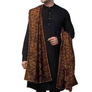 Châle en laine pour hommes, vente en gros, châle en pure laine de haute qualité avec franges pour hommes, châle en laine traditionnel musulman pour hommes, uni et élégant - Product Image 3