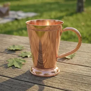 Mug en cuivre pur, tasse à eau ayurvédique, vaisselle en cuivre martelé, verre en cuivre traditionnel pour la maison, la cuisine, le bureau - Product Image 6