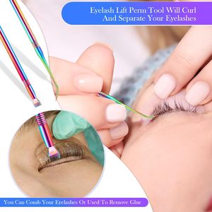 Herramienta de doble punta para levantar cejas con acabado arcoíris y cepillo tipo spoolie para dar forma y levantar las cejas - Product Image 5