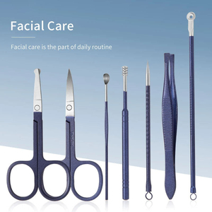 Customized Wholesale Surgical Grade Stainless Steel Manicure <b>Set</b> Dark Blue 16 in 1 Pedicure Kit Personal Care <b>Nail</b> Clipper <b>Sets</b> - Product Image 3