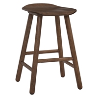 Elegante Taburete y Otomana de Madera Maciza de Nogal Contemporáneo y Duradero para Dormitorio, Hotel, Apartamento, Barra de Desayunos