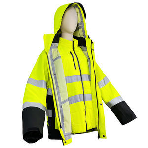 High Visibility Safety Vest Reflective Workwear <b>Jacket</b> For Road Construction Warehouse Industrial <b>Workers</b> - Product Image 2