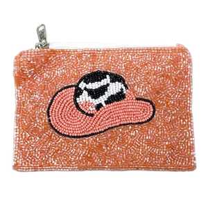 Monedero de cuentas florales, cartera con cremallera de cuentas de cristal, estuche pequeño para cosméticos, bolso de mano con borlas, bolsa de cuentas tejida a mano, estuche de maquillaje con flores - Product Image 3