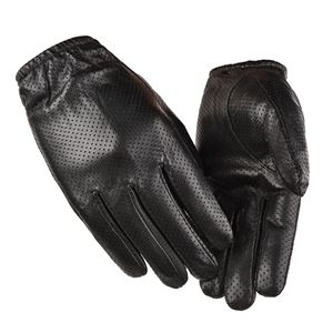 Gants de vélo en cuir, longueur poignet, respirants, sportifs, pour l'extérieur, printemps-été, non doublés, noirs - Product Image 3