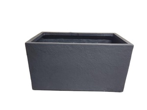 Modern FRP Square Rectangular Grey Planter for Indoor Outdoor Garden Durable Fiberglass Pot High Quality Best Price - Product Image 2