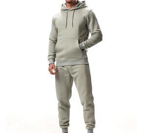 Sudadera con capucha y pantalones deportivos para hombre, ropa personalizada de algodón de calidad, forro polar, estilo invierno, chándal de ajuste premium. - Product Image 1