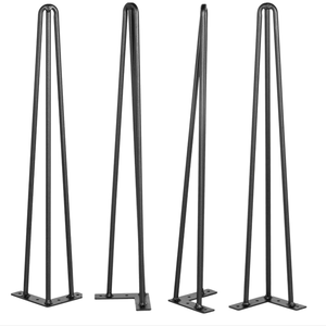 16" Hairpin <b>Table</b> <b>Legs</b> 4 Pcs, 3/8" Solid Steel Heavy Duty 880lbs, Metal <b>Legs</b> for Coffee <b>Table</b> Desk DIY Furniture OEM EDPTBL015 - Product Image 1
