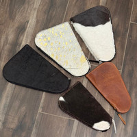 Nouveau universel extérieur personnalisé en cuir de vachette pochette de rangement pour arme de poing étuis à glissière en cuir véritable étui de transport dissimulé