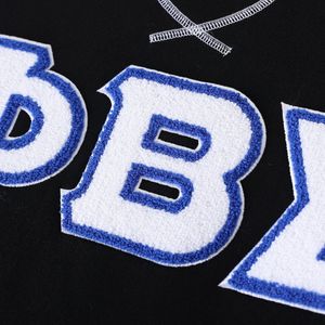 Sudadera de Cuello Redondo Negra de Chenilla Phi Beta Sigma para Hombre, Ajuste Cómodo, Tela Premium, Ropa Casual de Fraternidad Griega - Product Image 6
